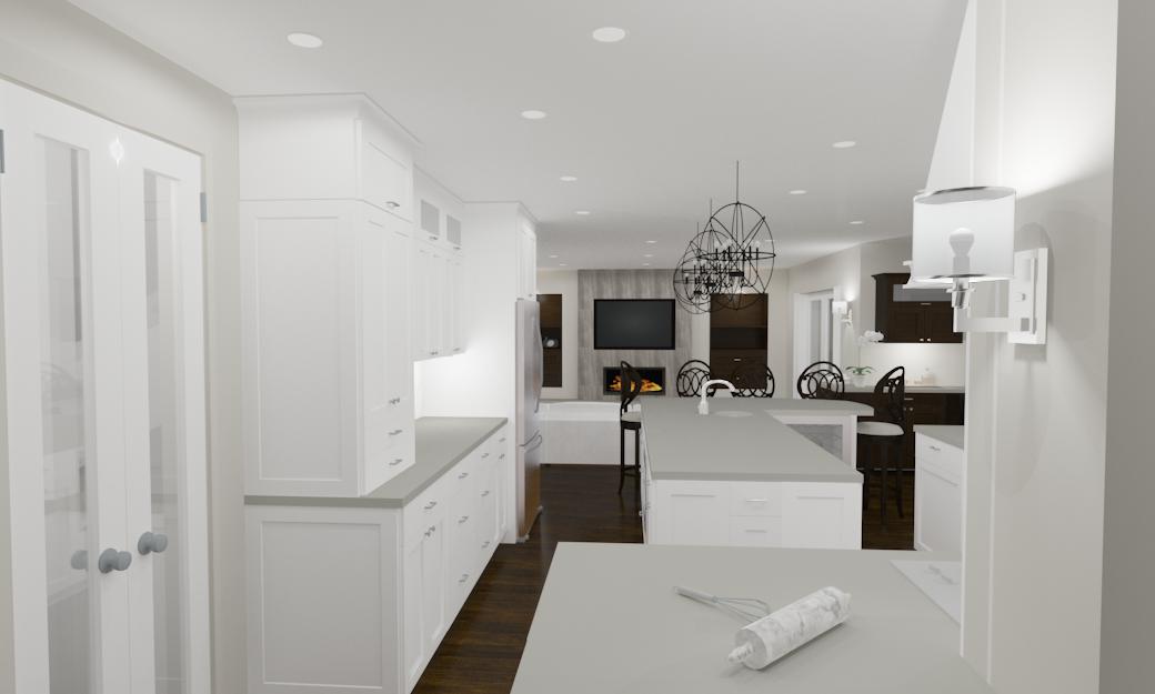 Interior design Kelowna - 3D render illustrating a lighting design plan